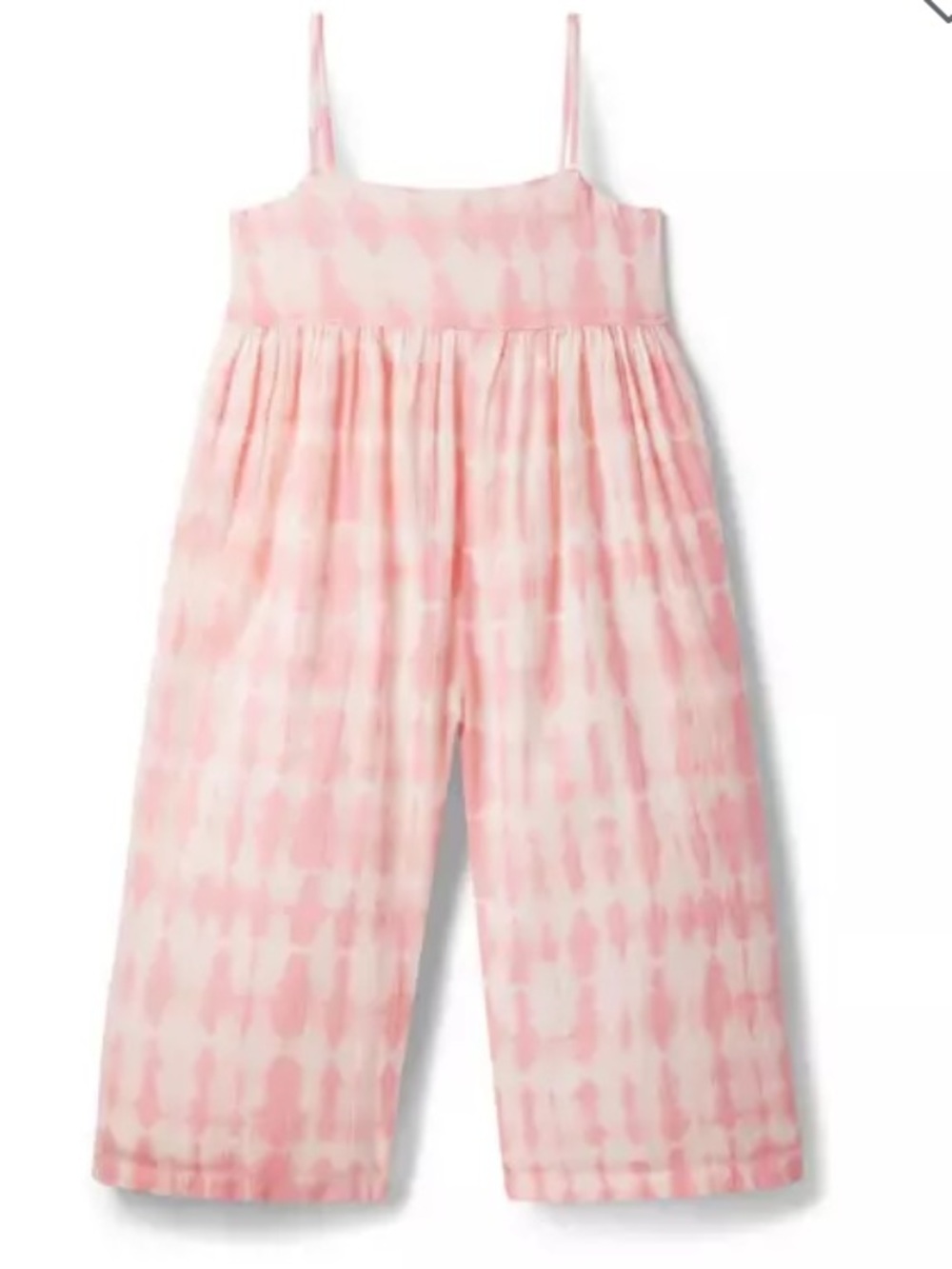 Janie and Jack Pink Tie-Dye Wide-Leg Jumpsuit